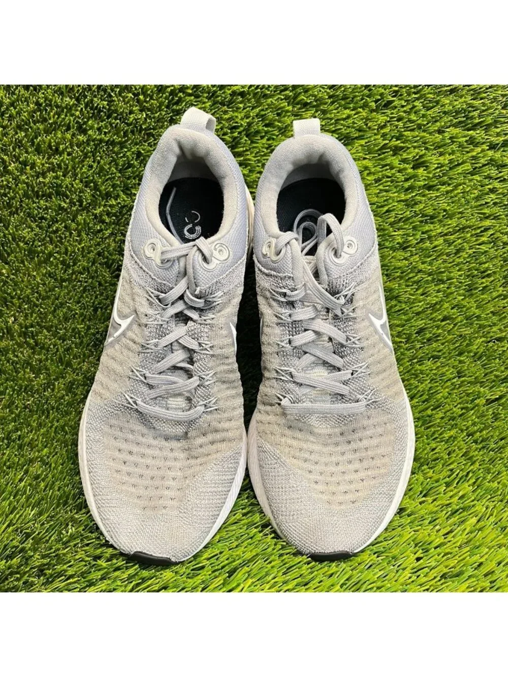 Nike React Infinity Run Flyknit 2 Womens Size 9.5 Gray Running Shoes Sneakers
